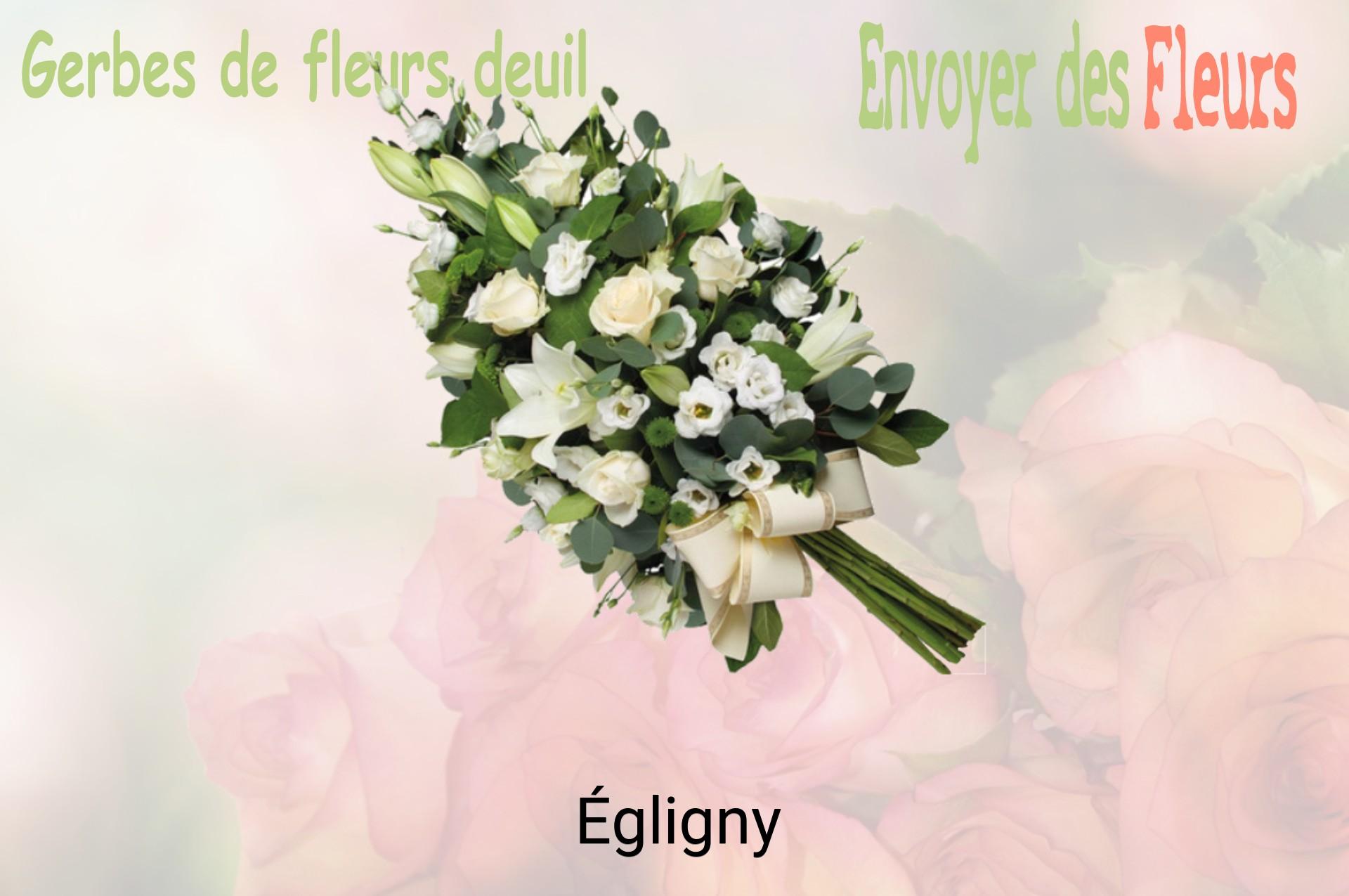 Gerbe de fleurs de deuil livrée à Égligny